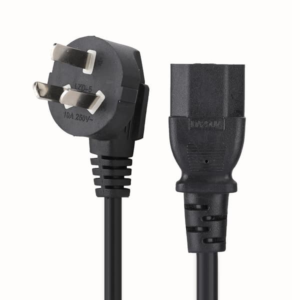 1,5M 3-hulls 3-pin strømkabeladapter veggplugg lader AC strømledning (AU-plugg)