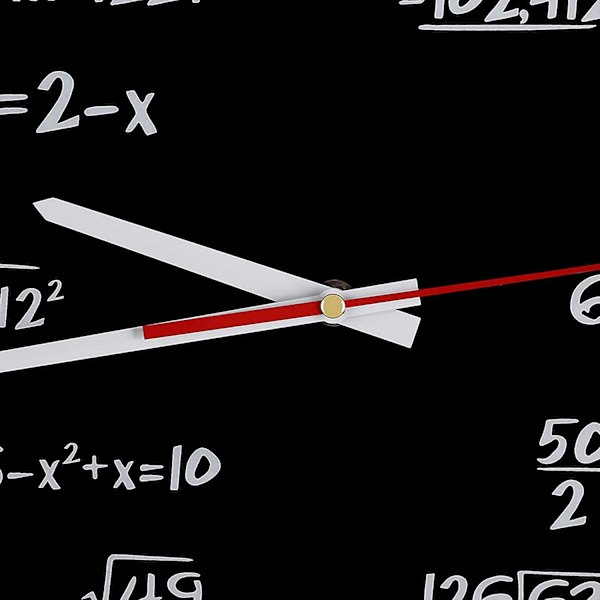 Matematisk Moderne Design Veggklokke Akryl Veggklokke Dekorert med Enkel Matematisk Ligning