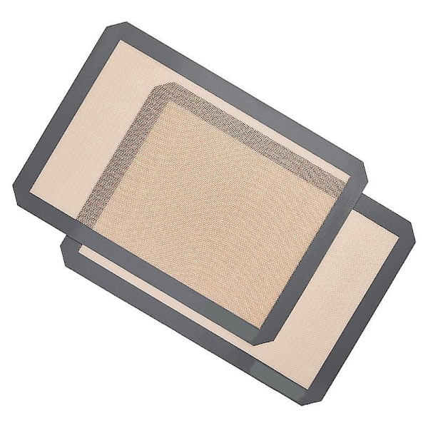 Livsmedelssäker Silikonmatta - Icke-klibbig, 2-pack (Grå)