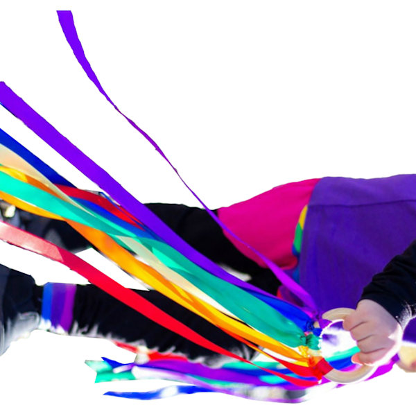 Handband Kite Träring Ljusa Färger Pedagogisk Sensorisk Leksak Band Streamer Kite för Lekrum Dans Typ 1 (Ingen Klocka)