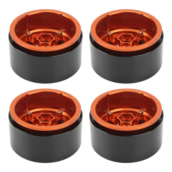 4 STK 2.2in Aluminiumlegering Fælg Universal Erstatningsnav til 1/10 RC Simulations Crawler Orange
