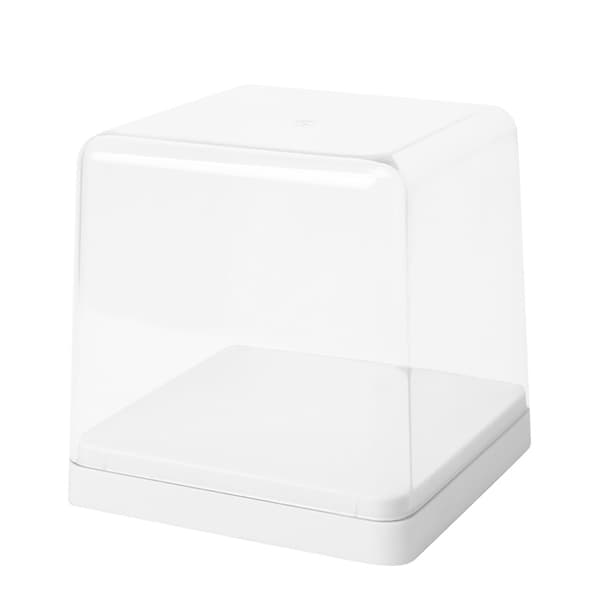 Figur Förvaringslåda Transparent Skydd Dammtät Stapelbar Figur Samlingsbox Vit