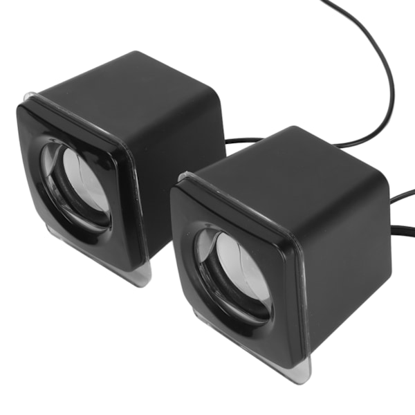 1 par Mini USB2.0-högtalare Dator Laptop Skrivbord Trådbunden Stereo Musikhögtalare Svart