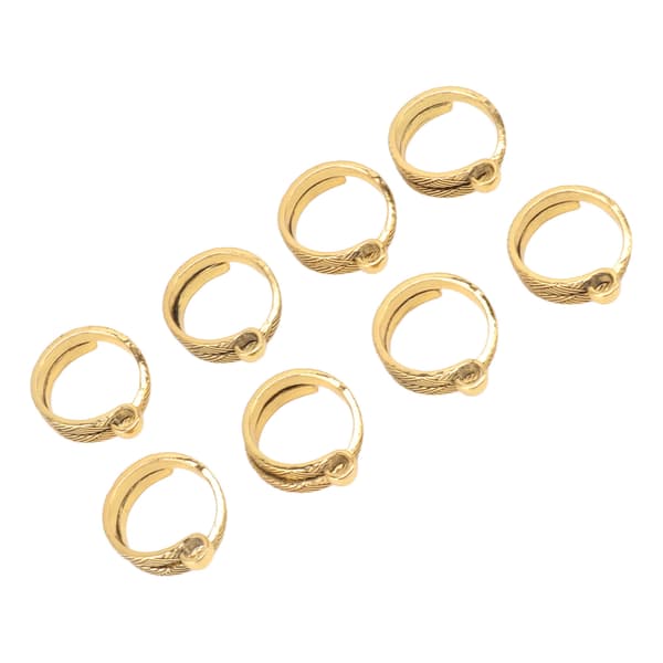 8 STK Strikkehæklet løkkering Åbent design Legering Justerbar Garn Guld Guide Fingerholder til DIY
