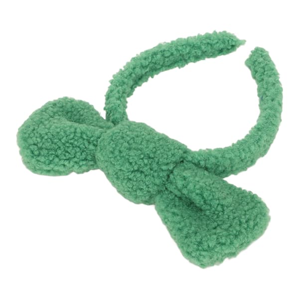 Spa-pannebånd Mykt mikrofiber grønt søtt sløyfedesign ansiktsvaskpannebånd for kvinner og jenter