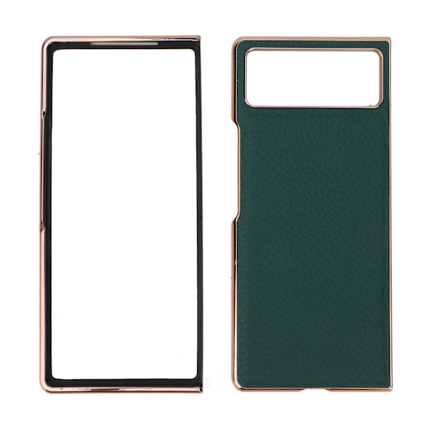 Skyddande fodral för Xiaomi MIX Fold 2, reptåligt läder, galvaniserat mobilfodral, grönt