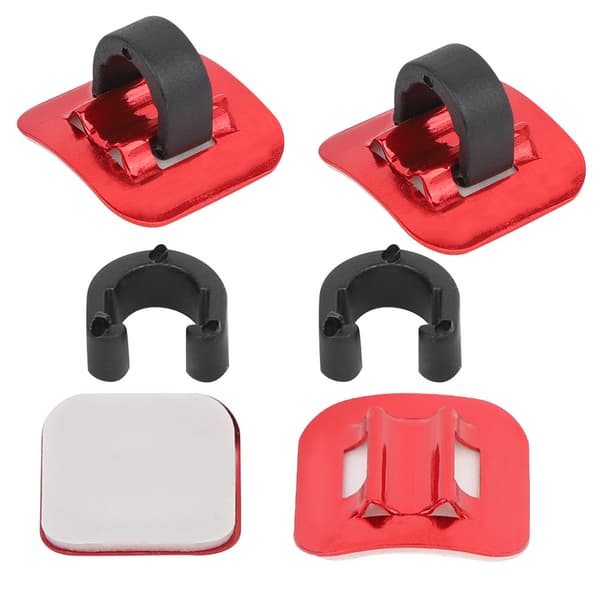 CANSUCC 4 st cykelbromskabelrörguide växeladapter cykelram C-spänne (röd)