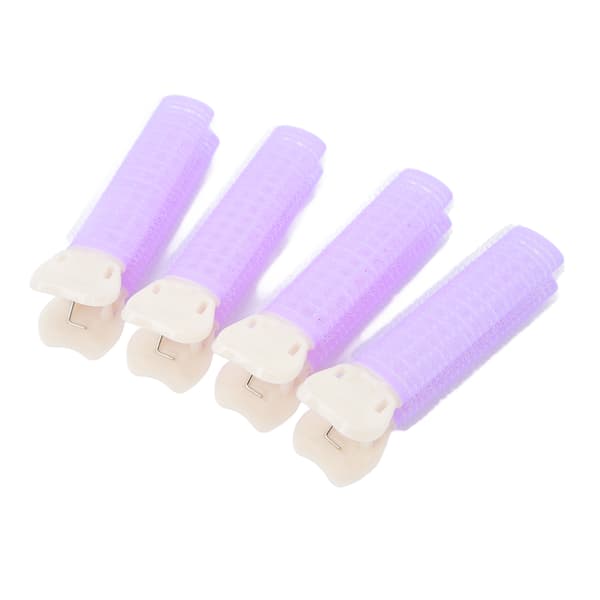 4 stk. Hårrodklips til kvinder, fluffy hårvolumen, hårstylingrulleklips til daglig brug, lilla