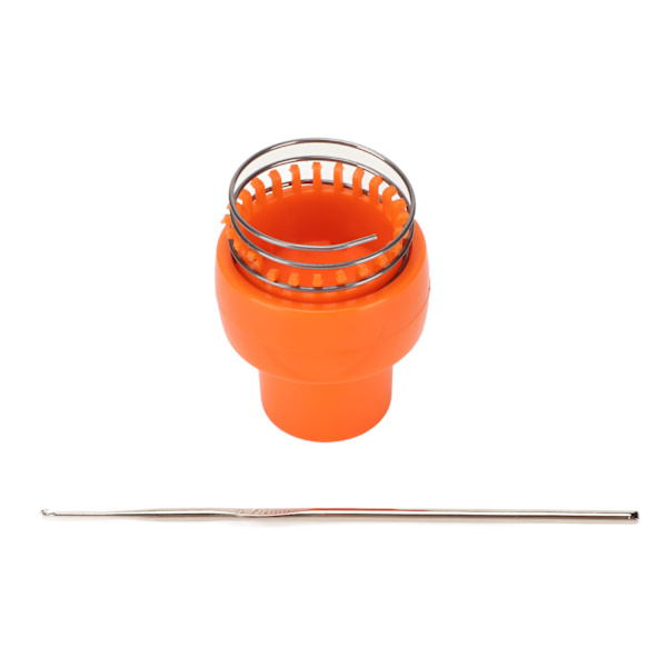 Wire hæklede væv orange ergonomisk design auto release sikker holdbar wire hæklede strikker til hat tørklæde sokker