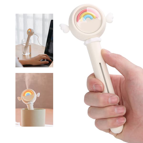 Luftfuktare Bärbar USB Mini Luftrenare Aromaterapi Eterisk Oljediffusor för Sovsal Beige
