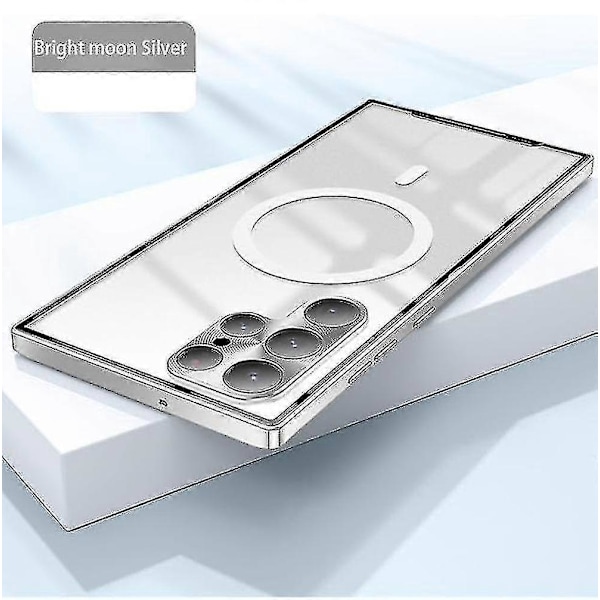 Magsafe Magneettikotelo Yhteensopiva Samsung Galaxy S22 S22+ S22 Ultra 2023 Kanssa - Täysi Suojaava 360 Kameran Linssisuojalla Hopea S22