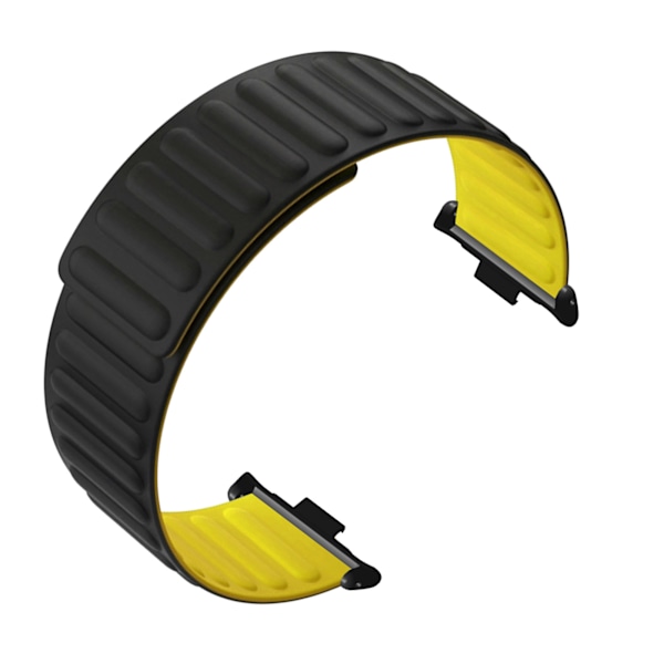 Magnetiske urremme Dobbeltsidet blødt silikone magnet urremme til Mi Band 8 Pro Sort Gul