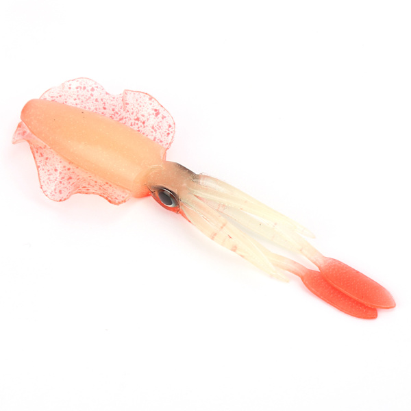 Lysende UV Blekksprut Fiske Lokke Octopus Myk Agns Fiske Lokke Silikon Wobbler Agns TackleOrange Lysende