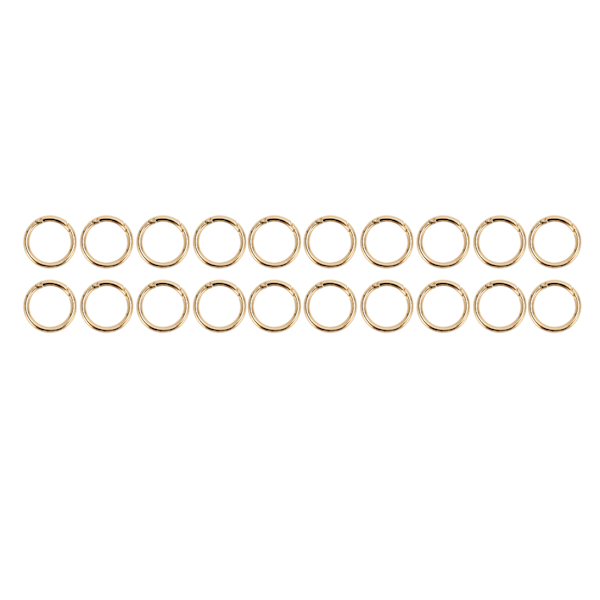 20Pcs Spring O Rings 1.57in Diameter 0.2in Thick Strong Copper Secure Closure Spring Buckles for Purse Bag Jewelry DIY Gold Color