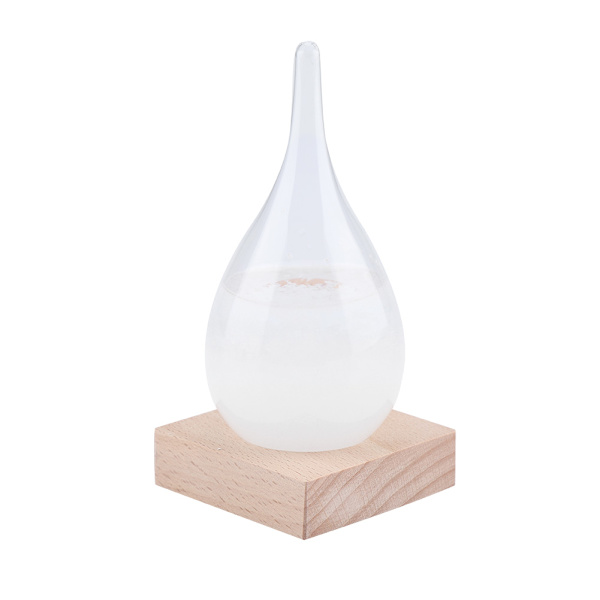Storm Glass Creative Drop-formet Storm Glass Flaske Desktop Vejrstation Vejrudsigt