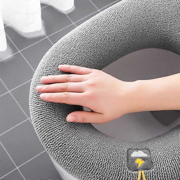 (GreenWinter Yleismallinen WC-istuimen Päällinen Paksu Pehmuste O-Muotoinen Pehmeä Pehmuste Pestävä Kylpyhuonetarvike