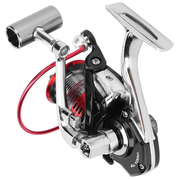 AL Metal Spinning Reel 13+1BB 5.0:1 Gear Ratio Foldable Rocker Arm Fishing Wheel Accessory(AL1000 )