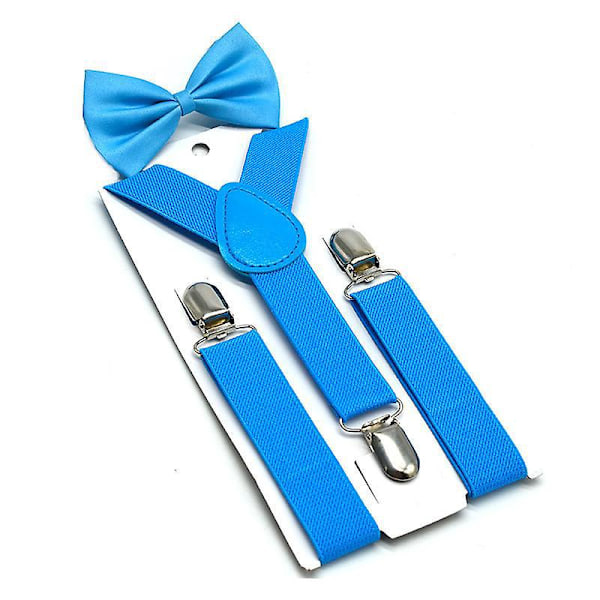 Unisex BH og Sløyfe Sett Justerbare Heavy Duty Y Klips-på Seler for Menn Casual og Formelle Klær