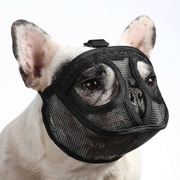 Kort Snude Hundekurv, Åndbar Mesh Fladsnudet Kurv til Fransk Bulldog Shih Tzu og Mops, Maske Bulldog Kurv til Bideri Tyggeri Slikkeri zd EQ S