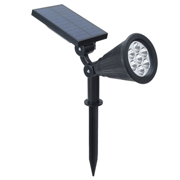 Vandtæt 2 stk 7LED Solar Plænelys Spotlights Udendørs Have Yard Landskab Spike LysVarm Hvid