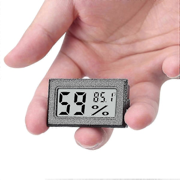 Mini Hygrometer Termometer Digital Indendørs Fugtighedsmåler Monitor med Temperaturmåler Sensor Fahrenheit ()
