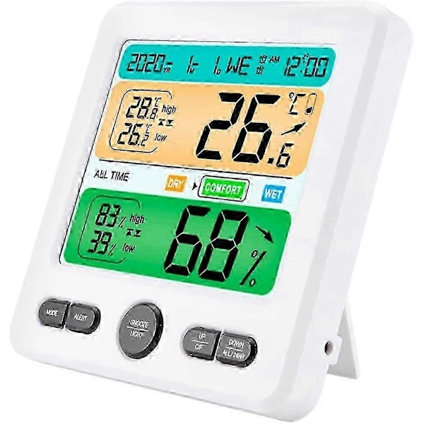 Hygrometer klocka humidistat hydrometer för fuktighet digital temperatur hemverktyg för inomhus elektrisk fuktmätare temperatursensor Monitor elektr