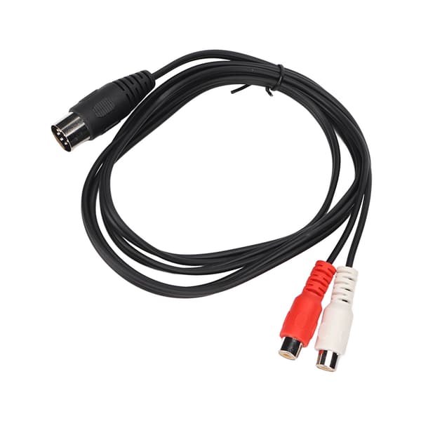 DIN 7PIN han til 2RCA hun kabel ren kobbertråd kerne lydadapterkabel 1,5 m