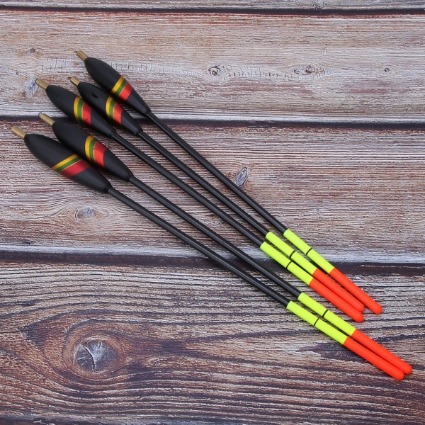 5 st Slitstarka Balsa fiskeflottor i trä Bobber Multi Purpose Fiskfoderbeten Tillbehör Kit( )