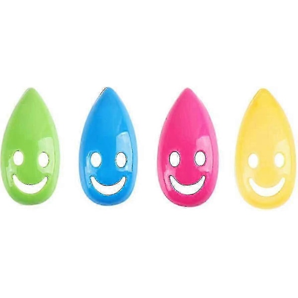Tandborsthållare Väggmonterad Sugkopp Tandborsthuvudskydd Smiley Ansikte Plast Bärbar Färgglada Badrumstillbehör 8st