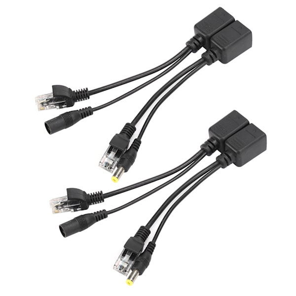 2 par POE-splitter nettverkskamera strømforsyningsmodul separator overvåkingsutstyr 12V