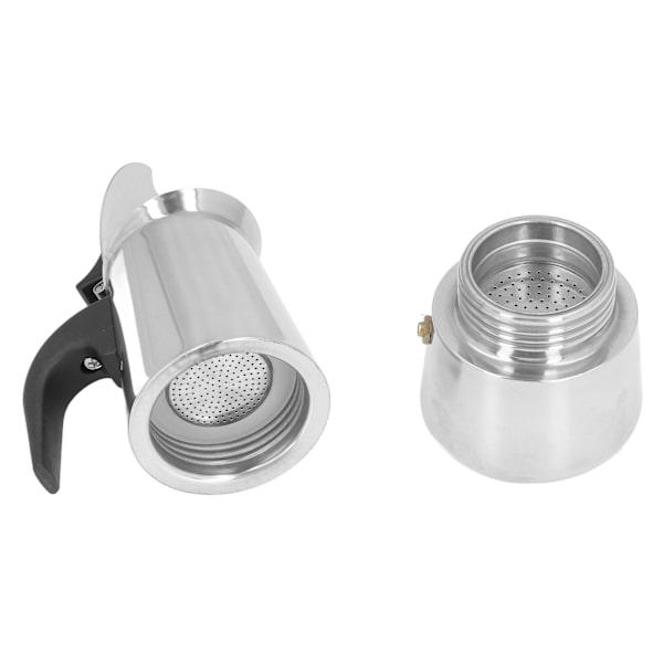 Klassisk kaffekande i rustfrit stål Manuel Classic Cafe Moka Cafe-kandemaskine til hjemmekontorbrug 2 doser 100 ml