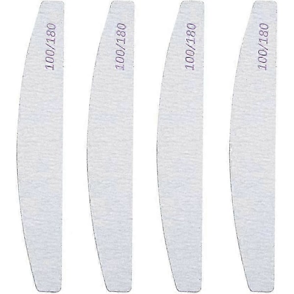 Nagelfilar, 4 st Professionella Nagelfilar, Dubbelsidig Sandpappersfil, Nagelfil, Nagelstylingverktyg, för Nagelvård och Styling_SZXM