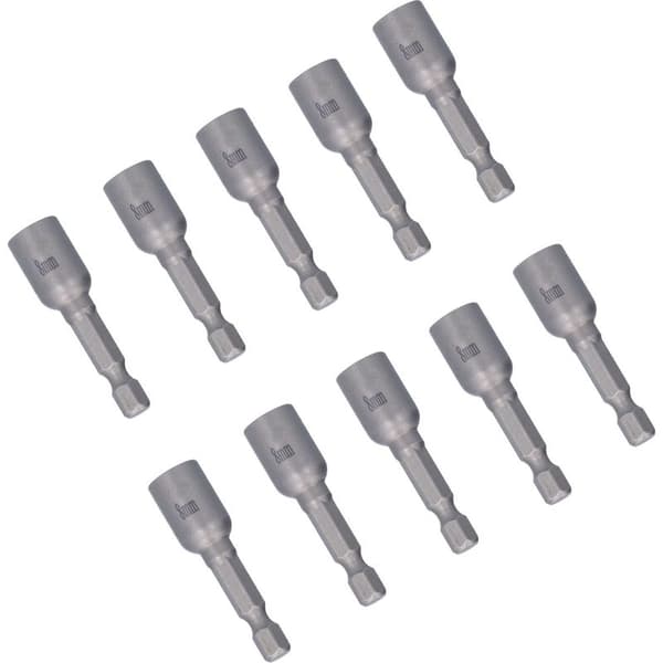 10 Stykker Magnetiske Toppe Legering Hex 8mm Adaptere Bore Skrueværktøj