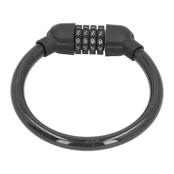 Cykellås Kabel Høj Sikkerhed 4‑Cifret Nummer Cykel Kabel Låse til Cykling UdendørsSort