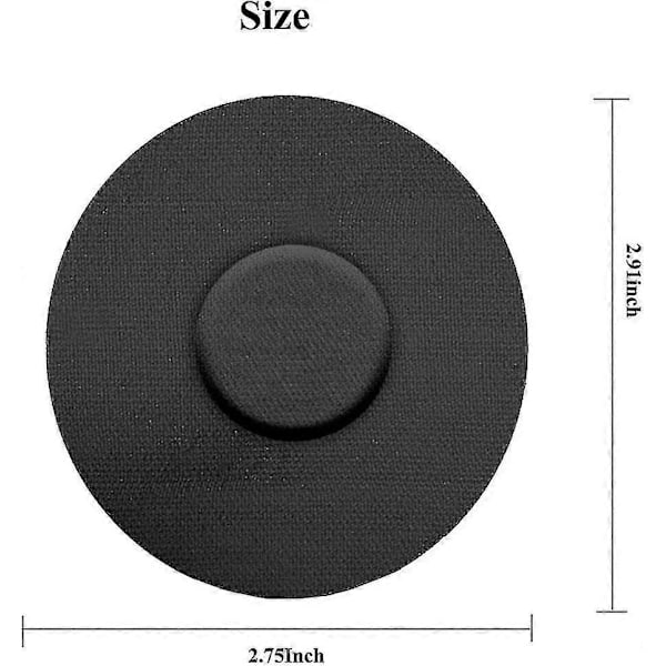 Svette CGM Sensor Patches for Libre 1 2 3 Sensor - Ingen Sentrumsutskjæring Svart 20 stk