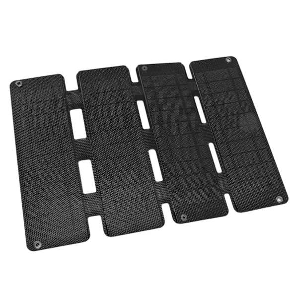 13W 5V ETFE Vikbar Solpanel Laddare Dubbel USB Utmatning Telefon Powerbank Solladdningspaket 4 Vik Svart