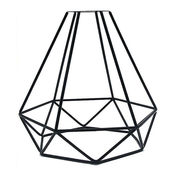 Lampskärm, metall lampskärm, retro svart lampskärm, lämplig för kök, matsal, sovrum, hall (svart)