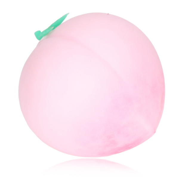 Fersken Klemme Ball Elastisk Lindre Angst Frukt Stress Ball Leker for Kvinner Menn Barn Rosa