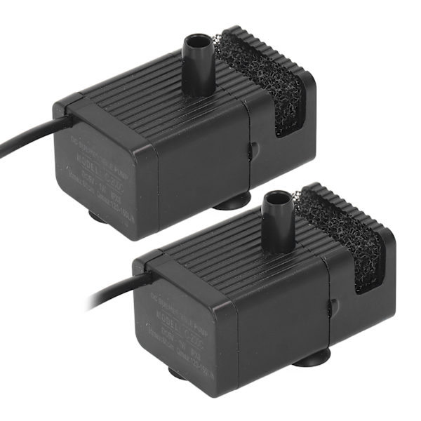 2 kpl Mini-vesipumppu Hiljainen Harjaton DC 5V Suodatin Kierto Pieni Imu Pumppu Akvaarioon