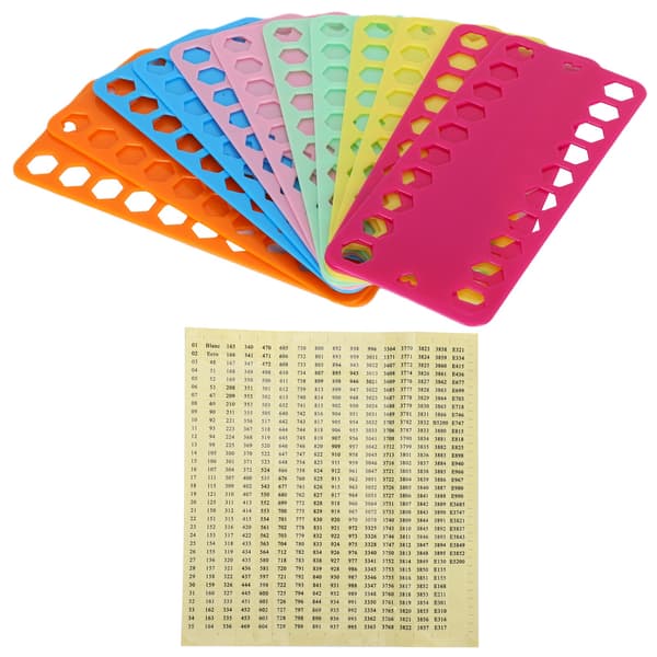 12 stk. Korsstingstråd Organizer Farve Plast 20 Huller Floss Bobbin Vikleplade