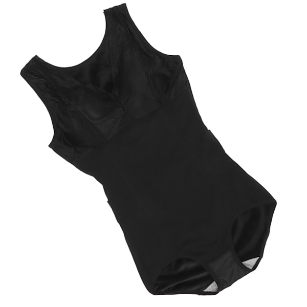 Värmande kroppsskulptör mjuk andningsbar hudvänlig magstramning Shapewear för kvinnor (svart)XL