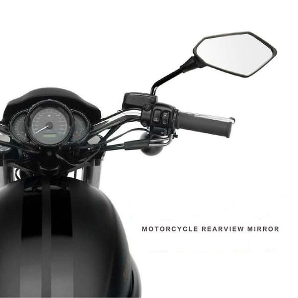 Universal 2 pcs Motorcycle Rearview Mirror Black Motorcycle Chrome Scooter Rearview Mirror Side Mirror 8mm