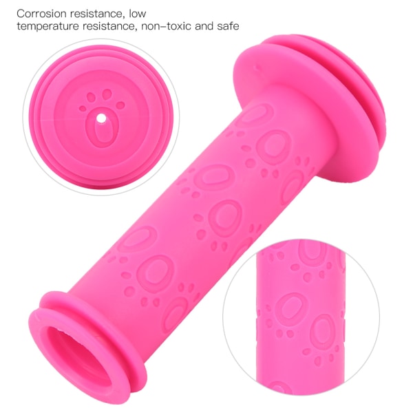 Barnas sykkel scooter styre anti-skli grep sykkel styre grep (rosa rød)