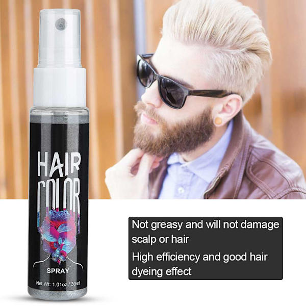 Sevich 30ml Temporary Hårfärgningsspray DIY Hårfärg Spray Hårspray LiquidGray