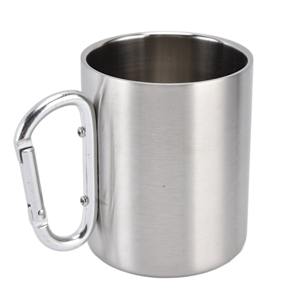 Rostfritt stål mugg 360ml Dubbelvägg Bekväm handtag Blank yta Utsökt Hållbar Rostfritt stål Kaffe muggPrimär färg handtag