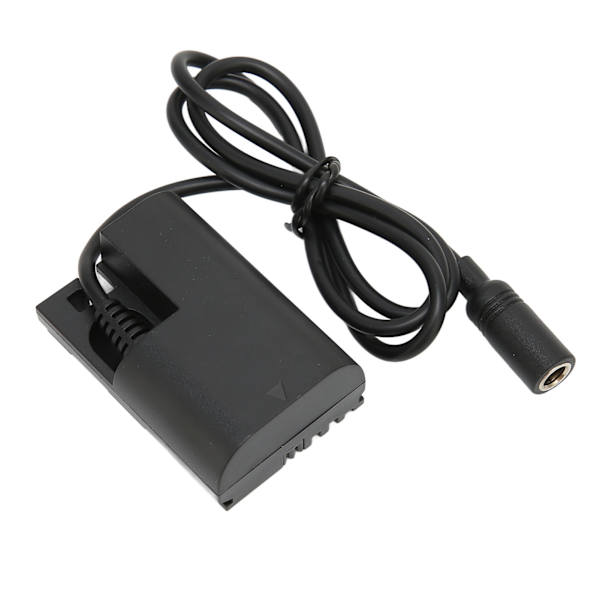 E6 DC-koblingssett Sikker full dekoding dummybatteri med strømforsyningsadapter for 80D 70D 5D4 5d3 60D 100-240V EU-plugg