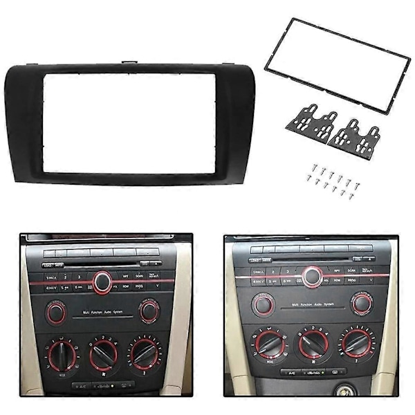 2DIN Bil Stereo Radio DVD Fascia Platt Trim Kit för 3 AXELA 04-09