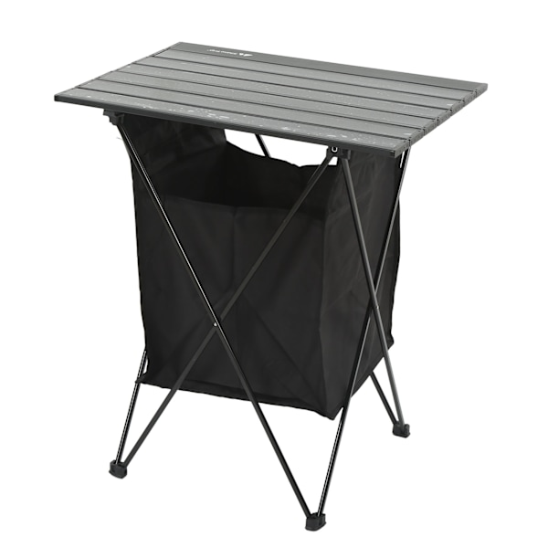 Hopfällbart bord Oxford tyg aluminiumlegering svart bärbar utomhus campingbord med förvaringsväska för fiske picknick grillning