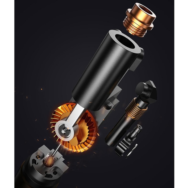 Bærbar elektrisk luftkompressor med trykkmåler og LED-lys, USB oppladbar strømbank - automatisk avstenging, 150psi, 4000mAh