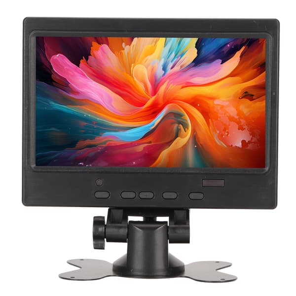 7 tums bärbar bildskärm 1024x600 stöder HD Multimedia Interface VGA AV bärbar skärm med stöd för PC 100‑240V fjärilsfäste EU-kontakt